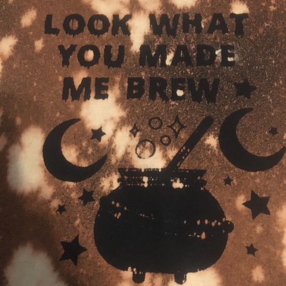 Vintage Halloween acid bleach washed T-shirt witches brew - Picture 3 of 6